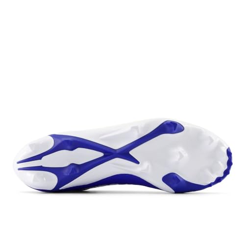 New Balance New Balance Unisex BurnX4 Lacrosse Shoe,White/Blue,Men 5.5 / Women 7