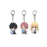 EBTY DREAMS Inc. - Set of 3 Fairy Tail Acrylic Keychain Lucy Heartfilia, Natsu Dragneel, Gray Fullbuster v1