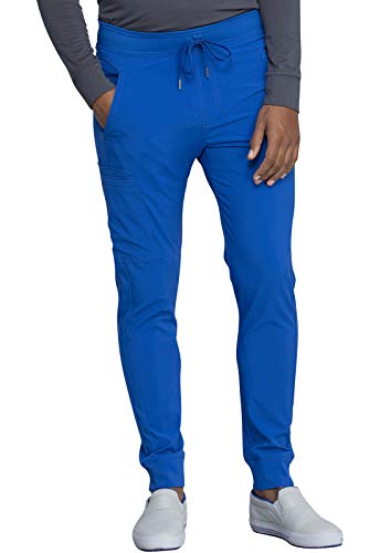 Cherokee Infinity Men Scrubs Pant Natural Rise Jogger CK004AS, XL Short, Royal
