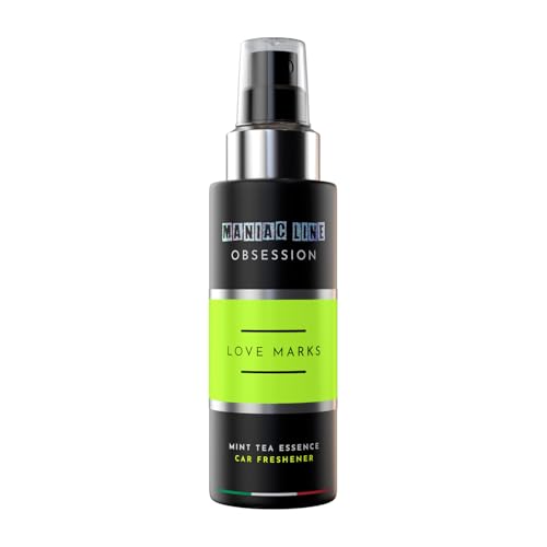 Ma-fra, Maniac Line, Maniac Obsession Love Marks, spray perfumado para coche 150 ml, aroma fresco y natural, alta intensidad, verde y equilibrado