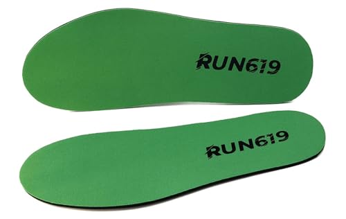 Wide Run 619 Zero Drop Shoe Insoles, Traditional Shape, Foot Forming, Wide Width - 3mm Thickness, Firm, Flat Shoe Inserts - Men's 10-11.5, Women's 11-12.5