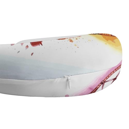 Almohada U de espuma viscoelástica 30 cm cómoda miniatura 4