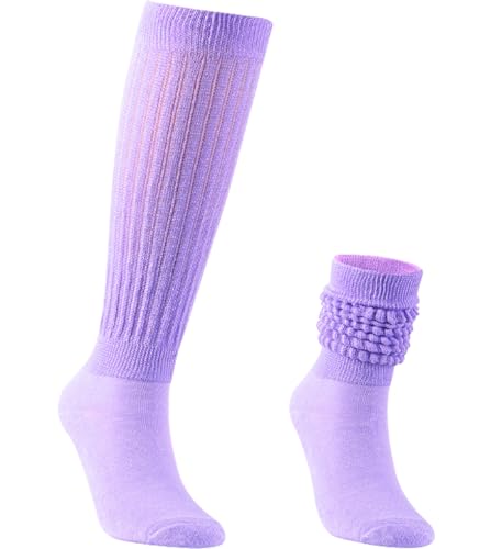 Image of Galsang Women's Slouch Socks, Long Scrunch Knit Casual Socks for Girls, B206