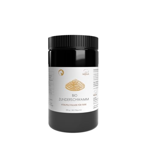 Pilze Wohlrab - Bio Zunderschwamm Pulver für Tiere 300 g Pulver - Fomes Fomentarius Pulver mikrofein - Höchste Bio-Qualität