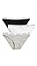 Calvin Klein Carousel Logo Cotton Stretch Bikini Panties, Multipack, Black/White/Grey Heather, Small