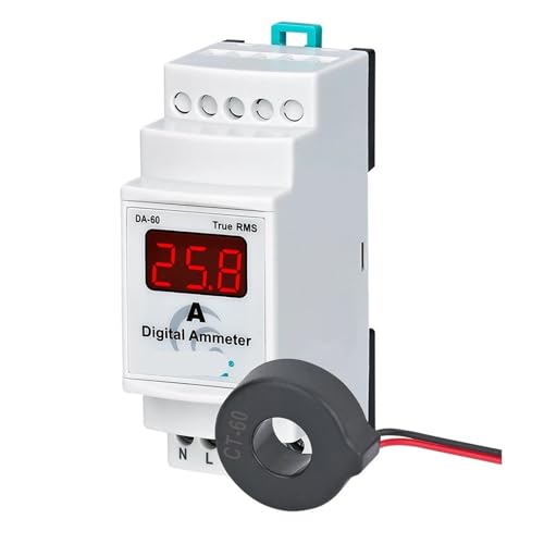 Ampèremètre numérique DA-60 rail DIN avec transformateur de courant externe CT
