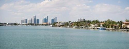 Posterazzi Buildings at the Waterfront Miami Florida USA - Póster (15 x 6)