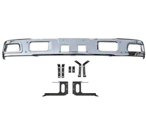 昇の商店 いすゞ 07エルフ ローキャブ用 メッキ フロントバンパー エアダムなし メッキフォグカバー&取付ブラケット付【法人名義必要また西濃支店止め】