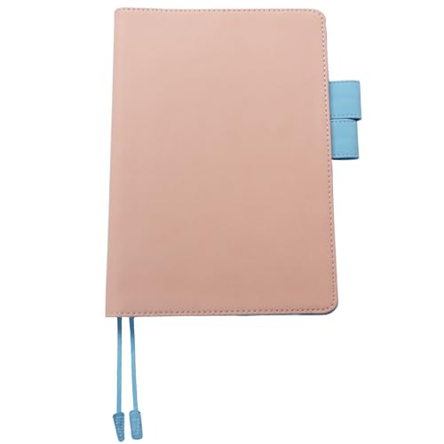 Fromthenon A5 PU Faux Leather Cover for Notebook Planners, Refillable Planner Case [Cover Only] (Pink)