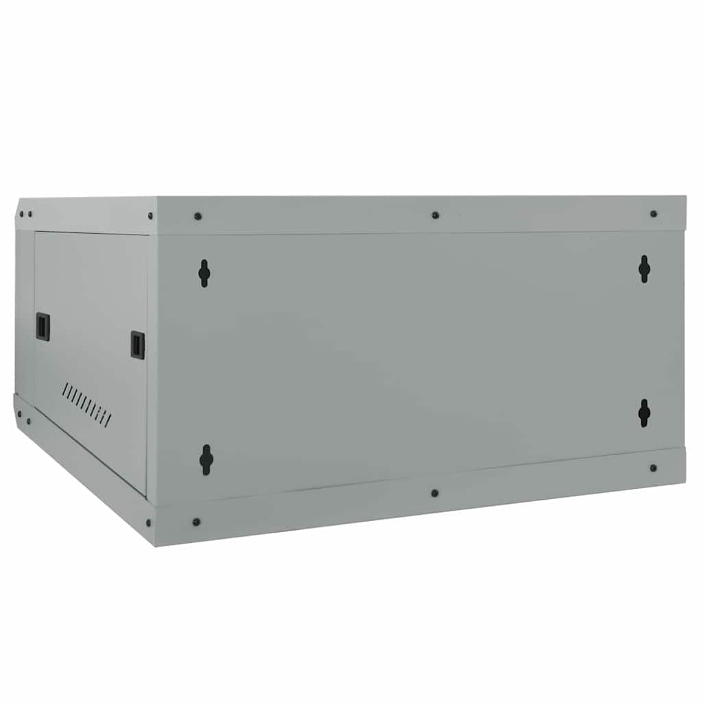 Armoire Réseau, Armoire Serveur Baie de Serveur Coffret Boit de Réseaux Mural avec Stockage Gris 60 x 60 x 35 cm Acier