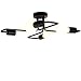 Unitary Brand Black Vintage Barn Metal Semi Flush Mount Ceiling Light Max. 160W with 4 Lights Painted Finish
