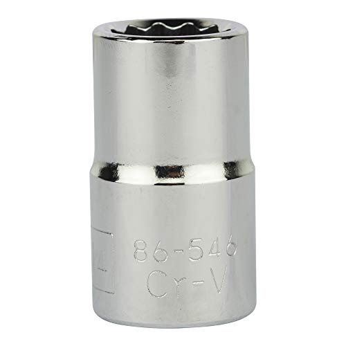 Image of STANLEY 1-86-546 Chrome Vanadium Steel 12 Point Standard Socket 1 /2 inch 14 mm Silver