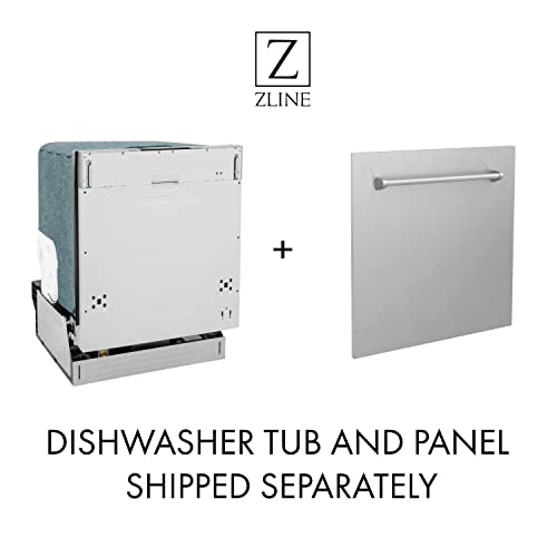 ZLINE 24 in. Top Control Dishwasher in Black Stainless Steel 120Volt