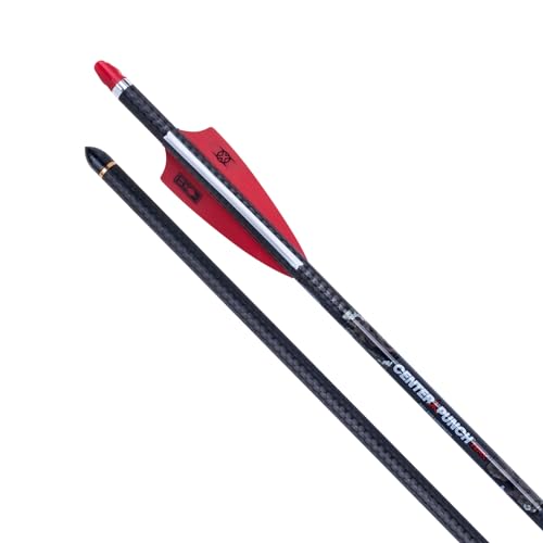 TenPoint CenterPunch HPX - Pack of Six - Non-Lighted 20” Carbon Arrows with Alpha-Nock HPX - Compatible with All TenPoint & Wicked Ridge Crossbows