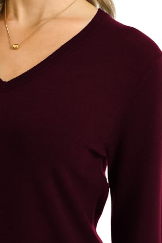 Image of QUALFORT Women's Sweaters Long Sleeve Soft Lightweight Basic Knitted Pullover Sweater