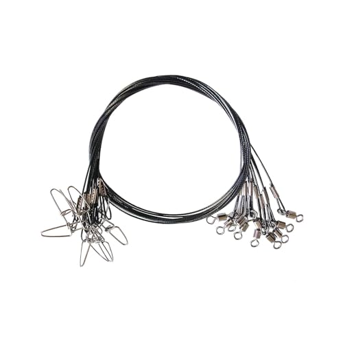 Saltwater Fishing Leader alambre 1mm 40 piezas negro