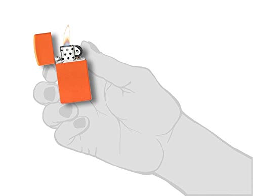 Zippo Slim Naranja Mate Encendedor de Bolsillo miniatura 5