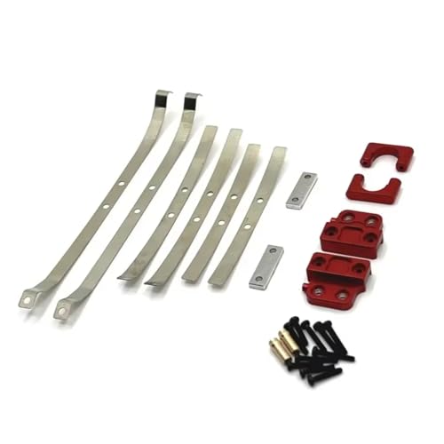 RC Juguetes Maquetas Para MN82 LC79 1/12 RC Car Upgrade Parts Accesorios Amortiguador Eje Trasero Metal Para Ballestas Y Soporte Fijo Para Montaje Asiento(Red)