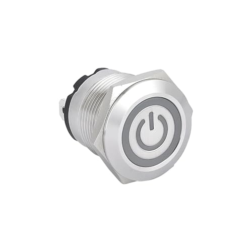 Interrupteur 19mm bouton-poussoir en acier inoxydable haut de gamme 20A