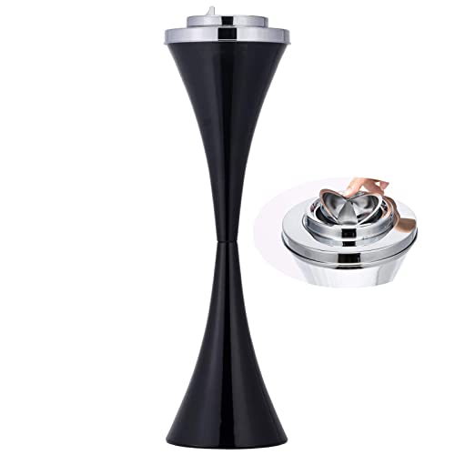 Edelstahl Standaschenbecher mit Deckel, selbstreinigendes Design für rauchfreie Umgebung, ideal für den gewerblichen und privaten Gebrauch
