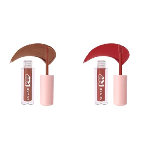 SUGAR POP Lip Essentials – Matte Lipcolour 16 Terracotta & Matte Lipcolour 17 Cocoa – 1.6 ml x 2 – Set of 2