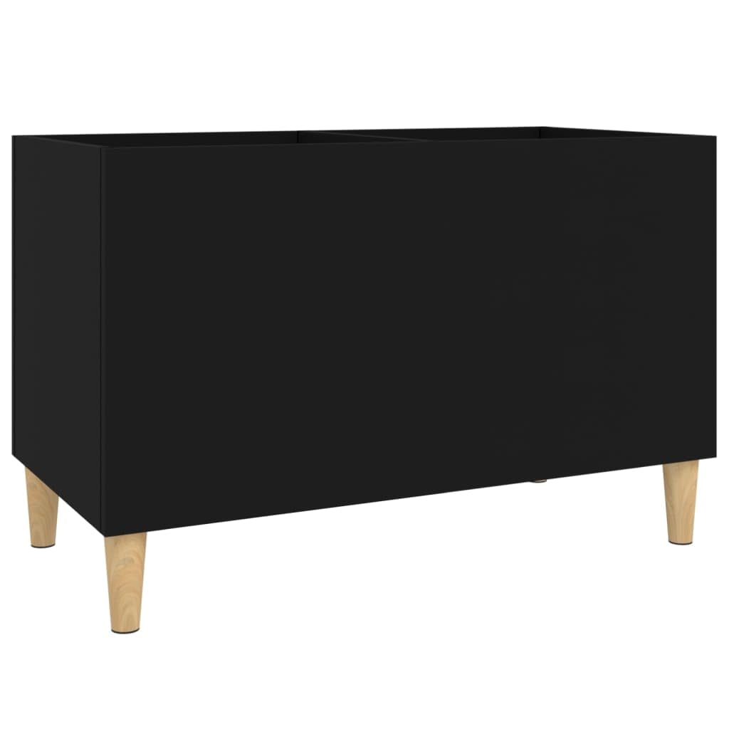 Armadietto per dischi in vinile, 74,5 x 38 x 48 cm, in legno massiccio di eucalipto, per soggiorno e ufficio
