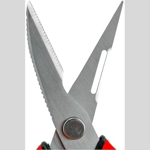 Tesoura De Cozinha Desmontável Aço Inox Cortar Alimentos Frango Peixe Multiuso-Vende Mais (Vermelho)