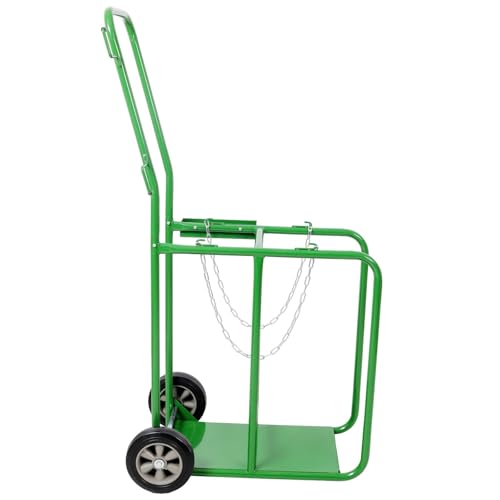 Carretilla para cilindros de soldadura 440lbs con ruedas de goma sólidas miniatura 4