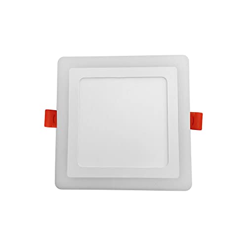 Image of D'Mak 15 Watt Square Concealed Dual LED Panel Light Downlight AC 100-265V (Pink, Green, Blue, Pack of 02)
