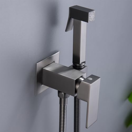 Kit douchette bidet wc eau chaude froide avec pression réglable en laiton - 4