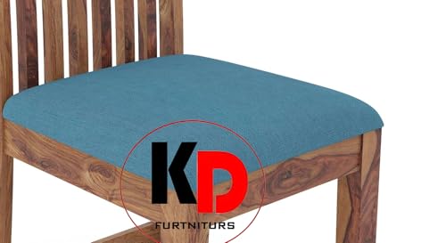 Image of Dining Table Set || Wood Dining Table with Chair 4 Seater || Dining Room Furniture || Wooden 4 Seater Dining Table || Modern and Unqiue Dining Table Living Room (4 Seater Dining Table) Natural Finish
