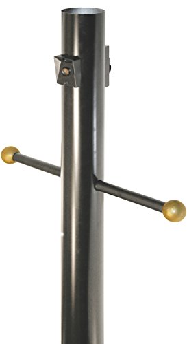 Solus SP7-C320-BK 7 Foot Outdoor Lamp Post, Traditional In Ground Light Pole