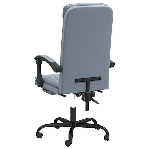 Fauteuil de bureau ergonomique contre le mal de dos velours gris
