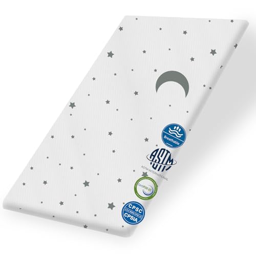Image of Casusv Pack and Play Mattress - 38x26 in Pack N Play mattresses for Baby and Toddler - Portable Breathable Pack and Play Mattress Pad with Soft High Density Foam with Washable Waterproof Cover