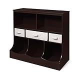 Freestanding Combo Shelf Cubby Bin Storage Organizer Unit with 3 Baskets