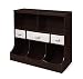 Badger Basket Combo Bin Storage Unit with Three Baskets, Espresso