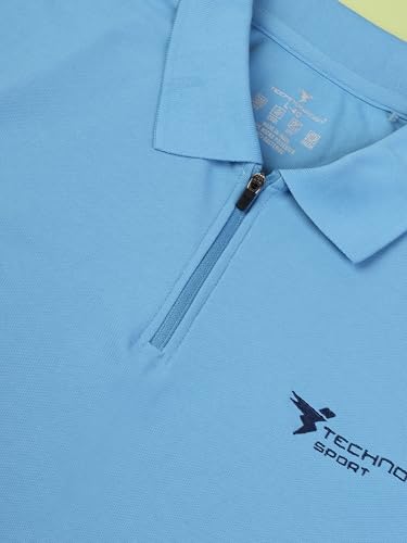 Image of TECHNOSPORT Men's Slim Fit Full Sleeve Polo T-Shirt with Collar, MATPIQ Quick Dry Moisture Wicking Polo Tee for Gym Sports Golf and Casual Wear