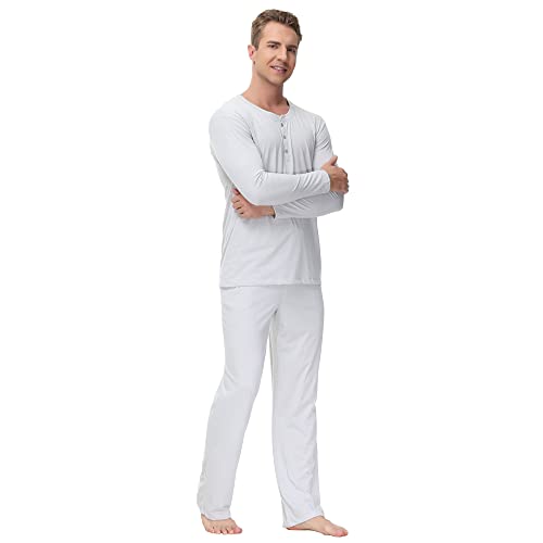 INK+IVY Men Sleepwear Pajama Set Long Sleeve T-Shirt, Soft Tee, Loungewear And Relaxed Fit Sweatpant4