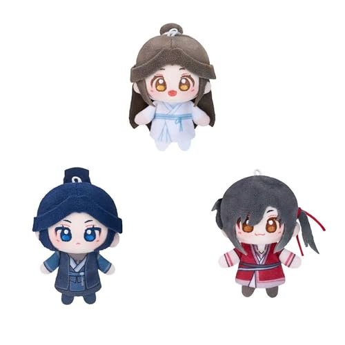 天官賜福(てんかんしふく) 清漣蓮蓮シリーズ パペット 白衣謝憐 ぬいぐるみ指人形8cm キャラクタードール 可愛い人形 アニメ周辺 萌えグッズ (3 個セット)