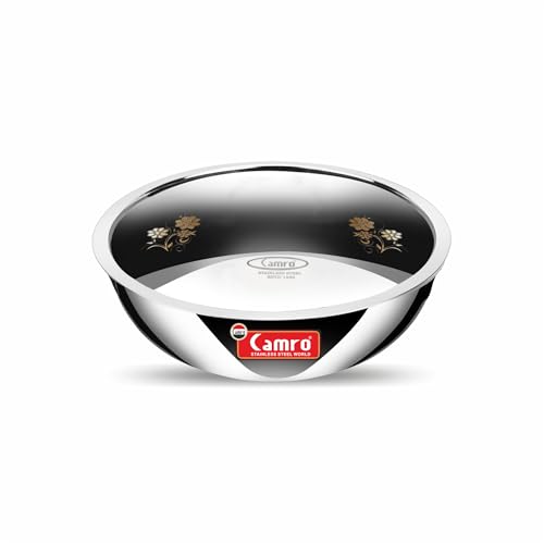 Image of Camro Triply Artisian Tasla (4 Liters, 26 Cm) with Steel Lid | Stainless Steel Induction Friendly | 3-Layer Body, Dishwasher Safe | 6 Years Warranty