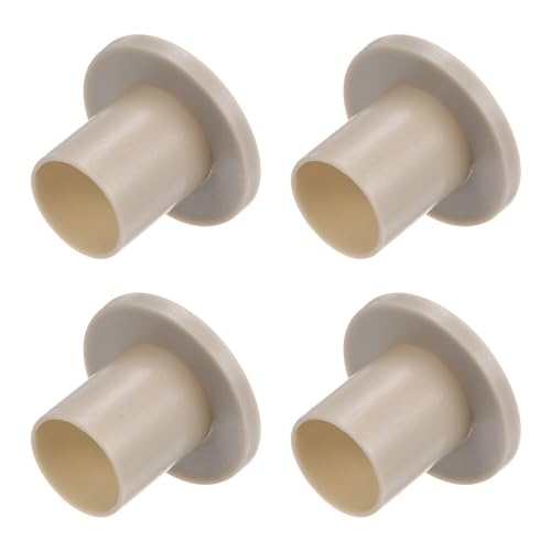 Kozelo 4 Stück Nylon-Flanschbuchsen [16mm Bohrung x 18mm Außendurchmesser x 23mm Länge] Nylon-Kunststoffbuchsen für Welle, Grau