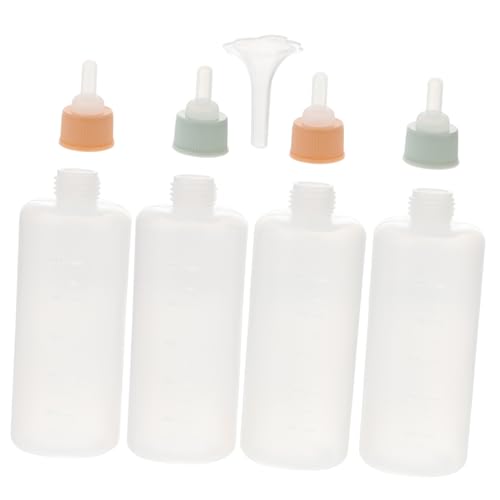 BCOATH 4pcs Pet Bottle Set Silicone Feeding Bottles Pacifier for Puppy Kitten Bunny Newborn Dog Cat Pet Pacifier Feeder