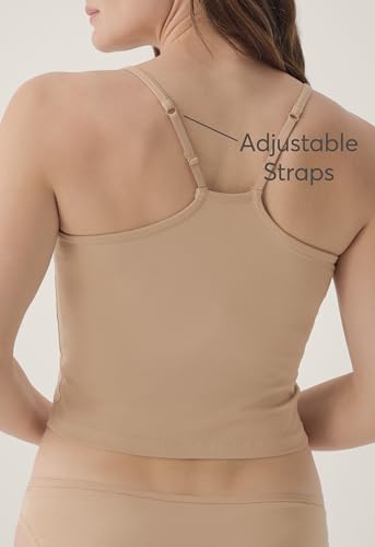 Pact Organic Cotton Women's Everyday Shelf Bra Cropped Camisole 3-Pack3