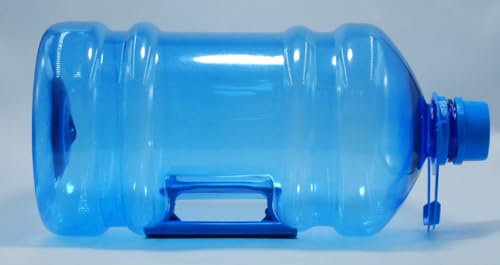 Image of PLAMO Water Bottle JAR with Handle, Gallon, Blue, 10 LTR water bottle