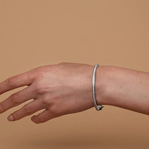 Image of PAVOI 14K Gold Plated Cubic Zirconia Bangle Tennis Bracelets for Women | Classic Love Cuff Bangle Bracelets