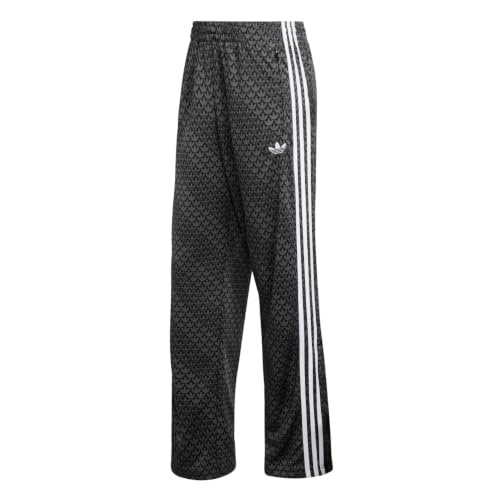 adidas Pantalones de chándal Firebird Loose Monogram para hombre, Gris melé, S