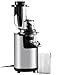 Entsafter Slow Juicer leistungsstarker Entsafter für Obst und Gemüse,BPA-Frei, edelstahl,metallic schwarz