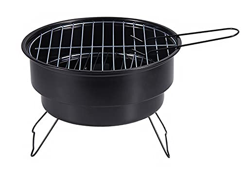 Portable BBQ Grill Rond Barbecue Rack en Acier Inoxydable Mini BBQ Charcoal Grill Camping Barbecue Outils