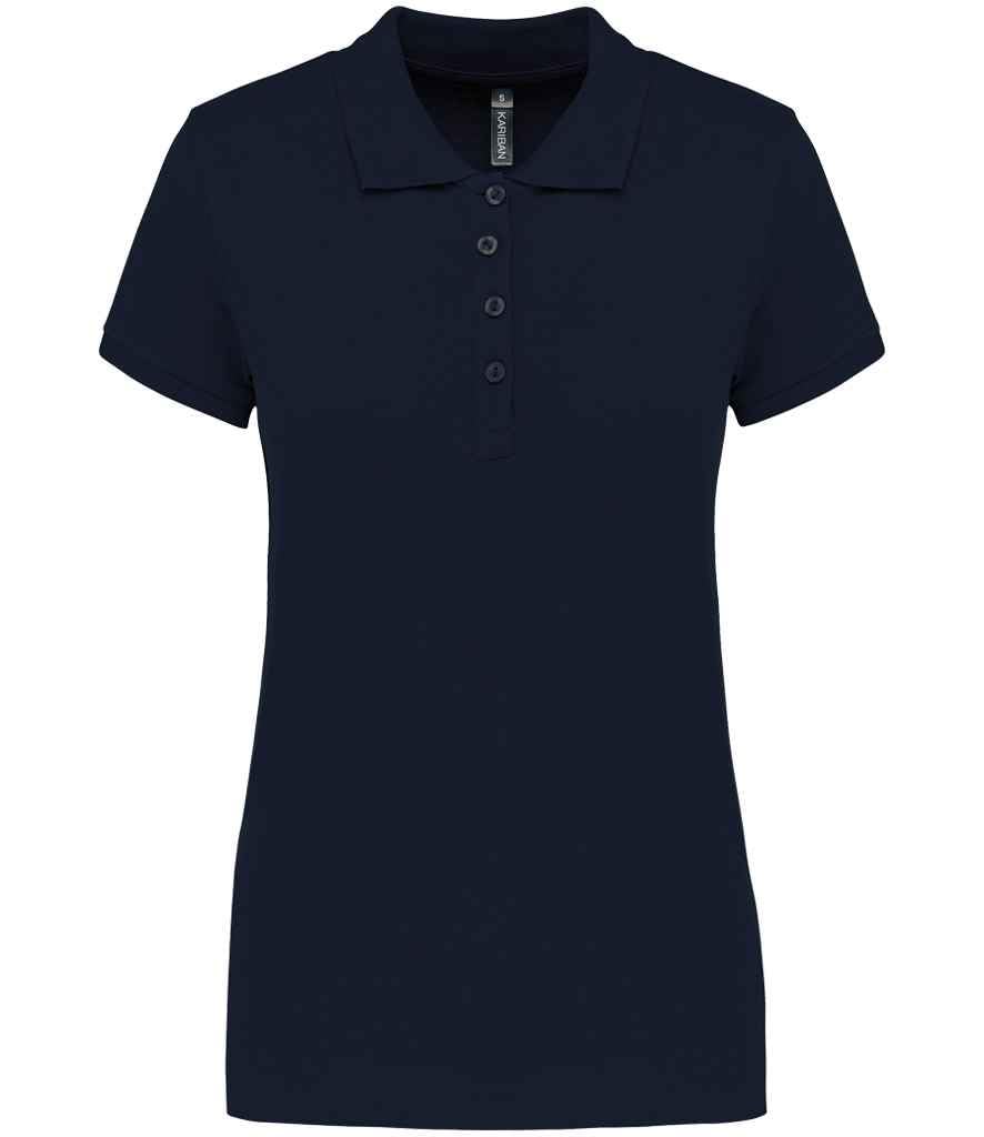 COOZO Ladies Short Sleeve Pique Polo Shirt - Navy - M