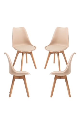 Regalos Miguel - Packs Sillas Comedor - Pack 4 Sillas Synk Basic - Beige